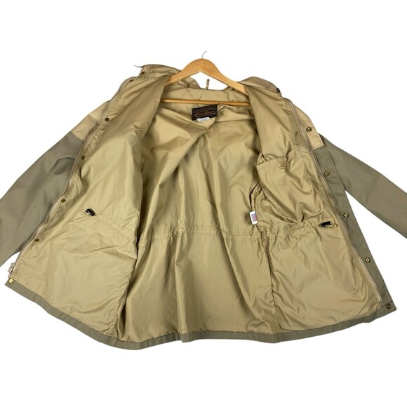 Vintage Eddie Bauer Expedition Gore-Tex Jacket Men's L Tan Beige Hooded USA READ - Picture 6 of 13